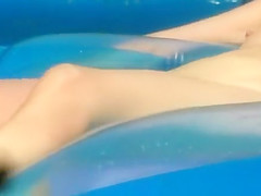 Sunbathing on Pool