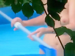 Sunbathing on Pool