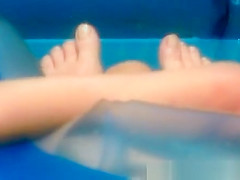 Sunbathing on Pool