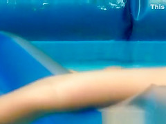 Sunbathing on Pool