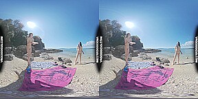Sunny Beach Afternoon Nude Sunbathing And Searching For Shells On Vacation With Matty Josie