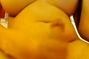 Super Busty Tranny plays with her hard Lady Cock