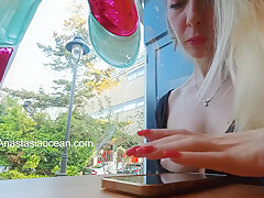 Super Model Anastasia Ocean Flashes Her Natural Breasts In A Public