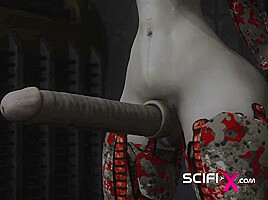 Super fuck system and futa sex robot in action