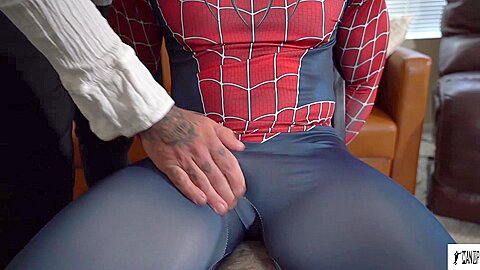Superhero Spiderman’s BBC gets all Jizzed up at ManUpFilm