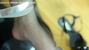 Swallow the dirt of your mistress feet, best foot domination ever