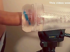Swollen cock in cock rings milked