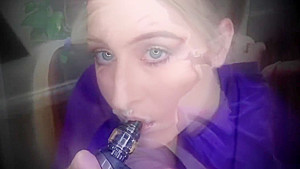 THROAT HIT 2 - Blowing Clouds,Sloppy Deepthroat & Messy Open Mouth Cum Load