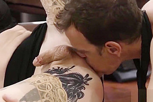 TS Lena Kelly harassed Chad Diamond and gets her ass fucked hard
