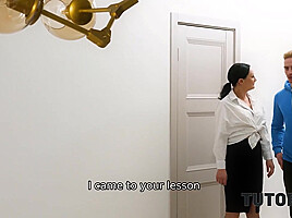 TUTOR4K student 18+ has no chances in art but appeared to be a good fucker