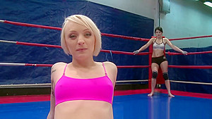 Tattooed lesbo wrestling and gets pussylicked