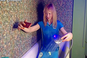 Tgirl Soaking Wet In Blue Polo Shirt And Pants In Shower  Wetlook Blue Polo Shirt And Pants