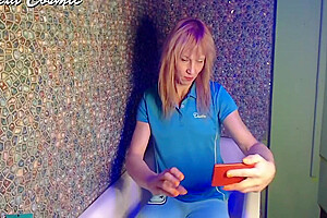Tgirl Soaking Wet In Blue Polo Shirt And Pants In Shower  Wetlook Blue Polo Shirt And Pants