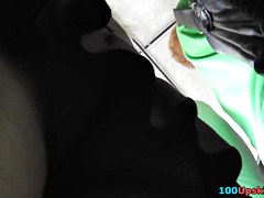 The closeup of soft upskirt ass
