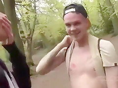 Three Lewd Boyz Have Sex In The Woods