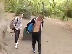 Three Lewd Boyz Have Sex In The Woods
