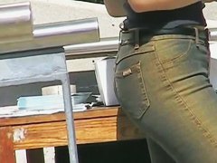 Three hotties ass tits and pussy jeans dark and light porno