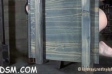 Tied Up Chick Gets Her Pink Flaps Opened Up For Lusty Punishment