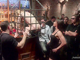 Tiny thing suspended and fucked by the unstoppable Ariel X