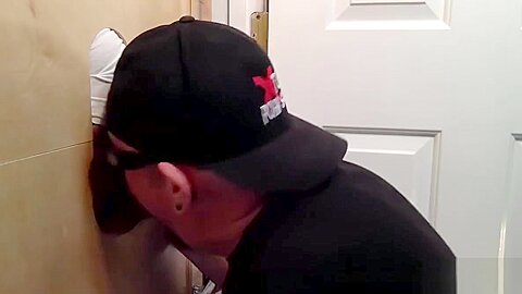 Trucker At The Gloryhole With a Load Of Cum