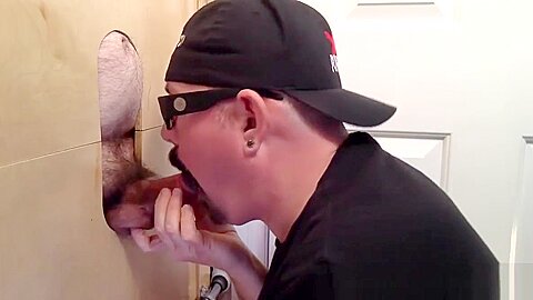 Trucker At The Gloryhole With a Load Of Cum