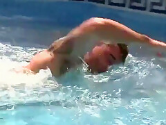 Two Boys Bang In The Pool
