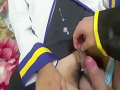 Two Cosplay Crossdressers Double Jerk