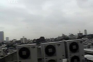 Two girls and two guys have a wild orgy on the rooftop