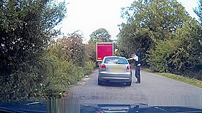 Uniformed Cop Fucks Blonde Outdoors