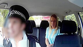 Uniformed Cop Fucks Blonde Outdoors