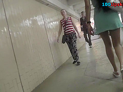 Unrepeatable upskirt video with slim hottie