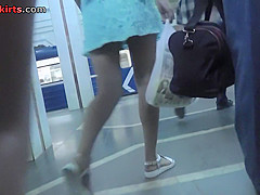 Unrepeatable upskirt video with slim hottie