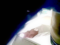 Upskirt at hospital admissions desk