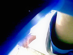 Upskirt at hospital admissions desk