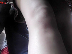 Upskirt video captured in the bus at rush hour
