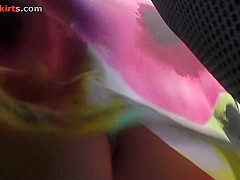Upskirting clip shows an amazing skinny ass of a lassie