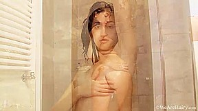 Vilma takes a sexy shower and masturbates after - WeAreHairy