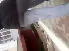 Walking cumshots on girl