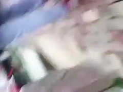 Walking cumshots on girl