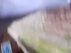 Walking cumshots on girl