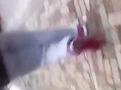 Walking cumshots on girl