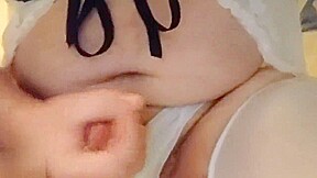 Wearing my wife's panties and masturbating
