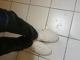 Wetlook fully clothed in shower