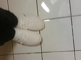 Wetlook fully clothed in shower