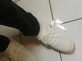 Wetlook fully clothed in shower