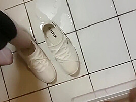 Wetlook fully clothed in shower