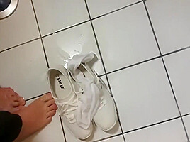 Wetlook fully clothed in shower