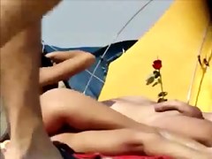 Wife Playing With Cock On Beach