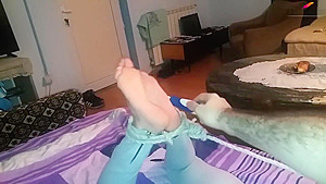 Wife hogtied and tickled