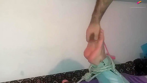Wife hogtied and tickled
